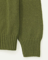 Gran Sasso Crewneck Cotton Cashmere Heavy Knit Green