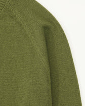 Gran Sasso Crewneck Cotton Cashmere Heavy Knit Green