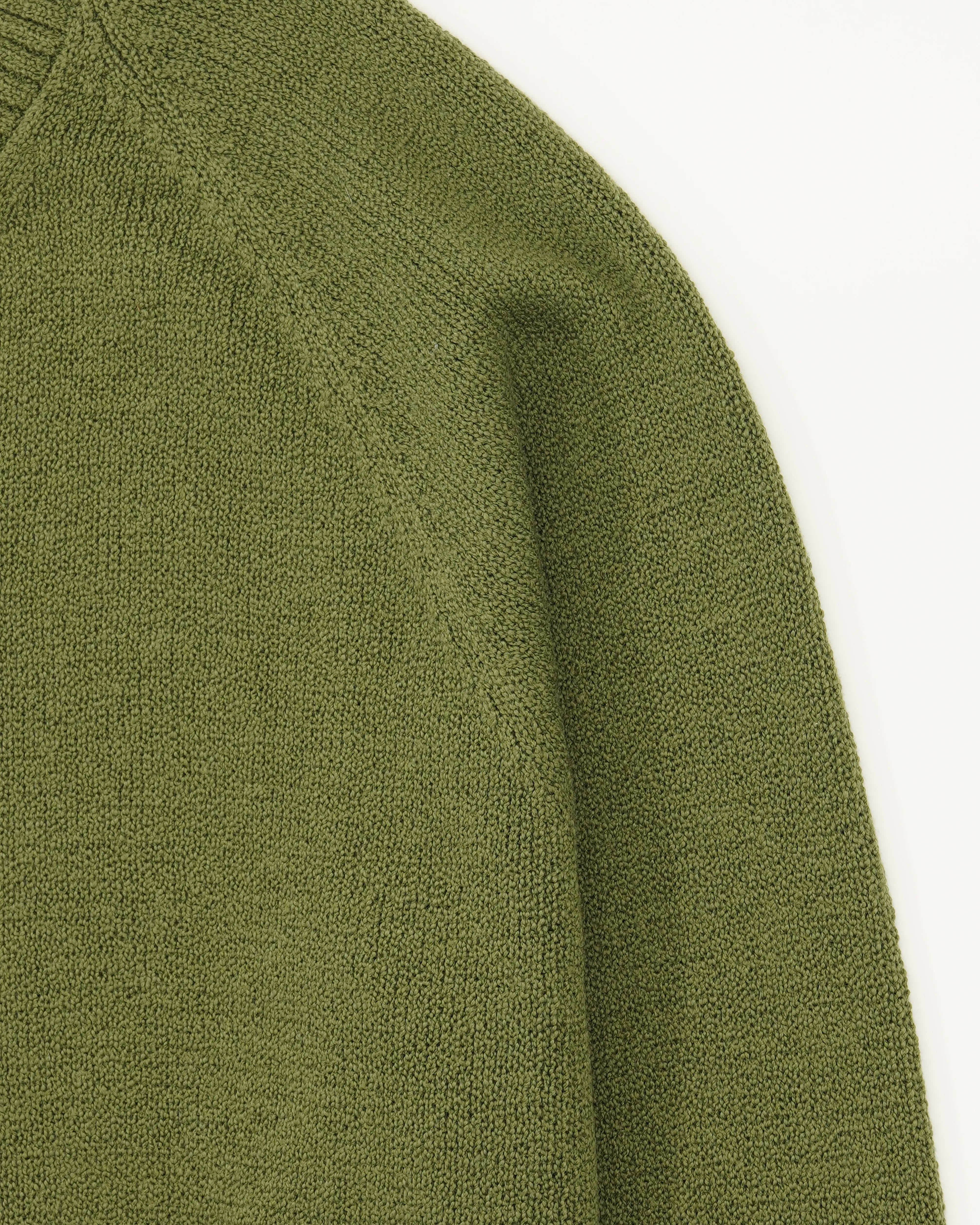 Gran Sasso Crewneck Cotton Cashmere Heavy Knit Green