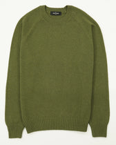 Gran Sasso Crewneck Cotton Cashmere Heavy Knit Green