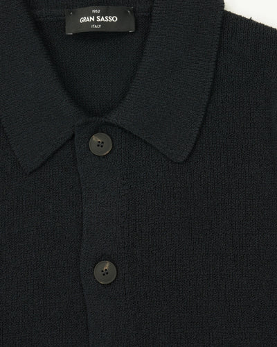 Gran Sasso Cardigan Cotton Cashmere Navy