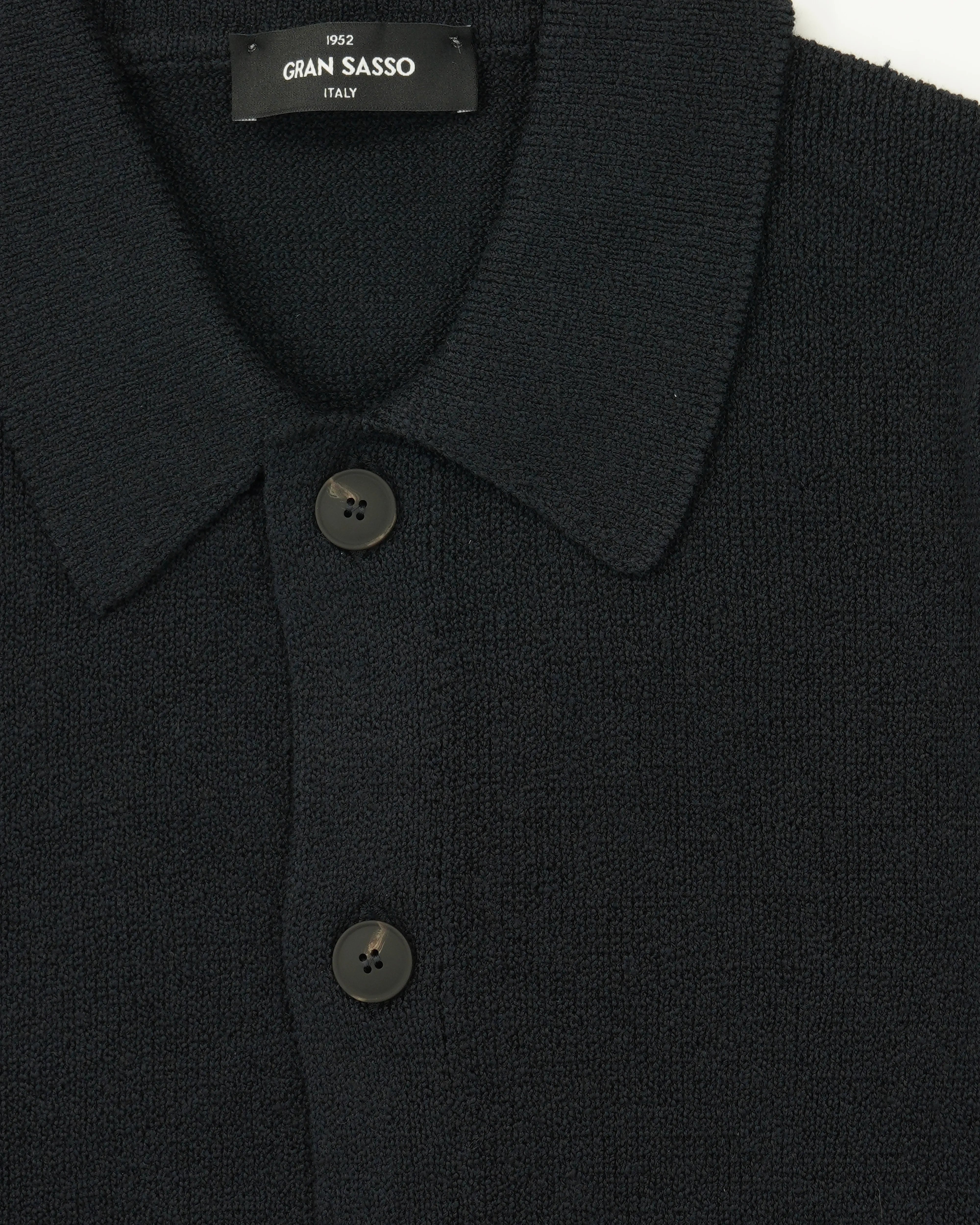 Gran Sasso Cardigan Cotton Cashmere Navy