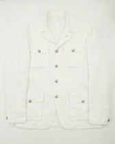 LBM Safari Jacket Pure Linen White