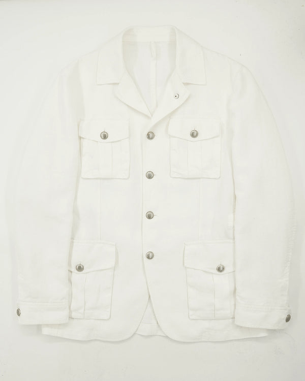 LBM Safari Jacket Pure Linen White