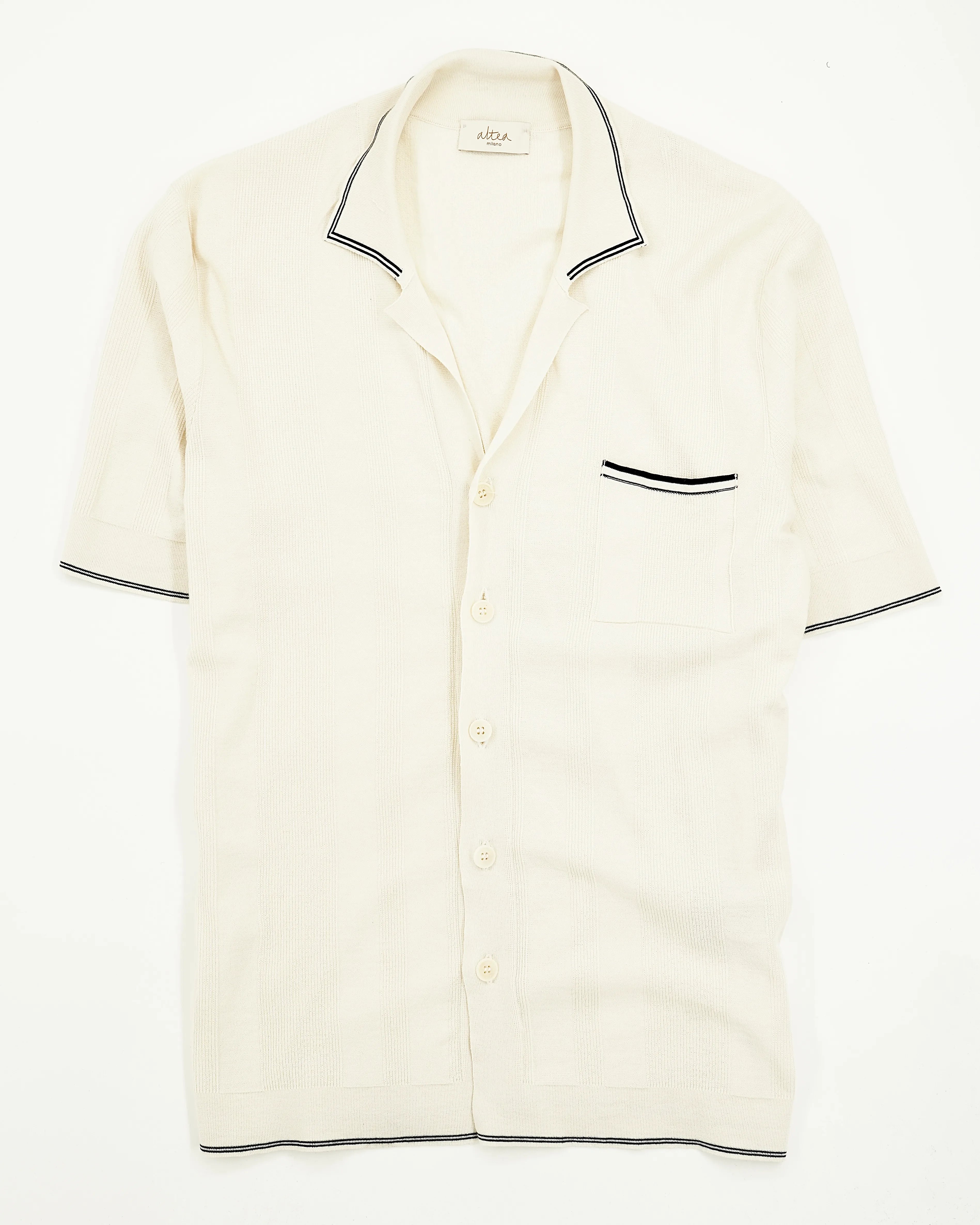 Altea Resort Shirt Pure Cotton Cream White