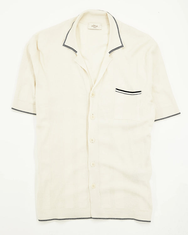 Altea Resort Shirt Pure Cotton Cream White