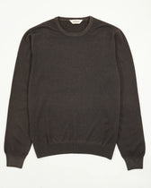 Gran Sasso Crewneck Garment Dyed Merino Wool Brown