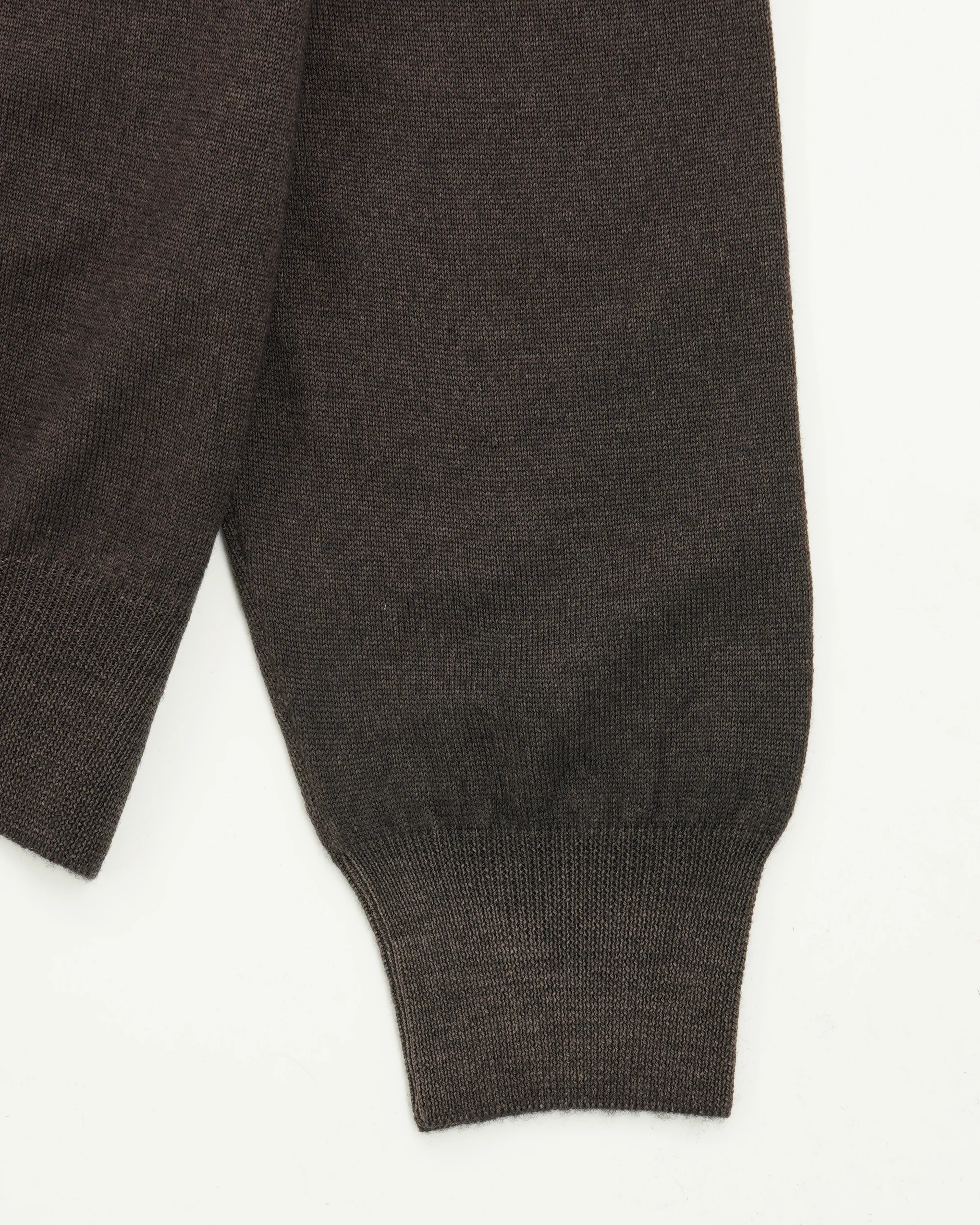 Gran Sasso Crewneck Garment Dyed Merino Wool Brown