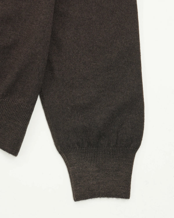Gran Sasso Crewneck Garment Dyed Merino Wool Brown