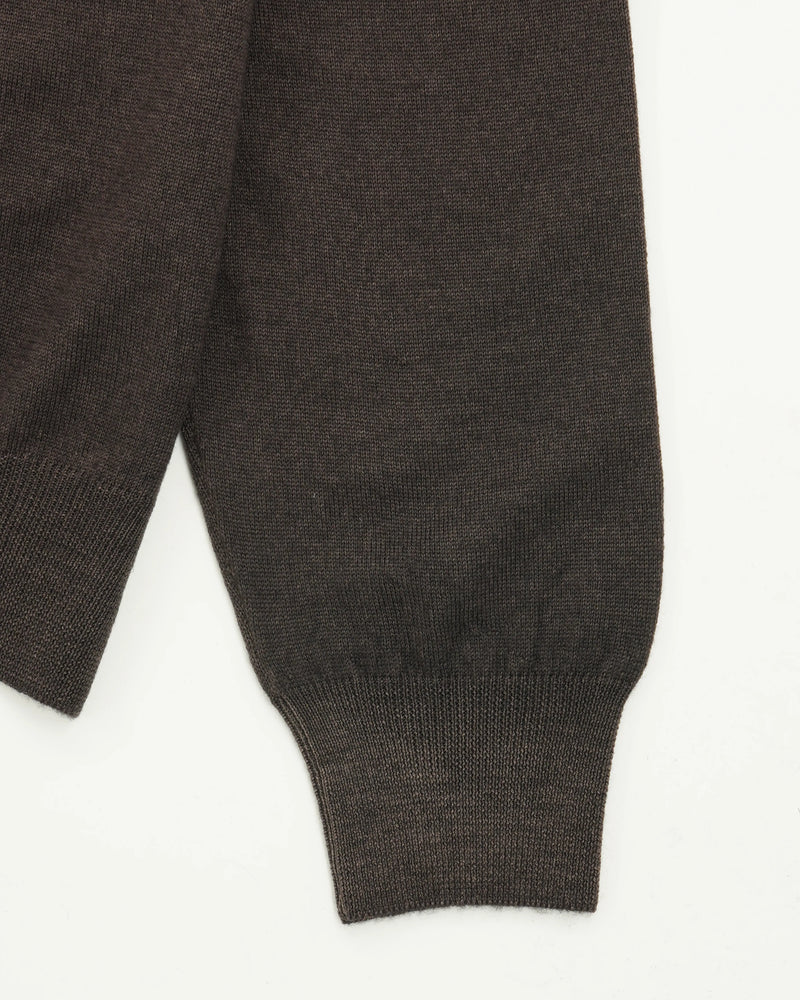 Gran Sasso Crewneck Garment Dyed Merino Wool Brown