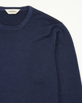 Gran Sasso Crewneck Garment Dyed Merino Wool Navy