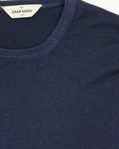 Gran Sasso Crewneck Garment Dyed Merino Wool Navy