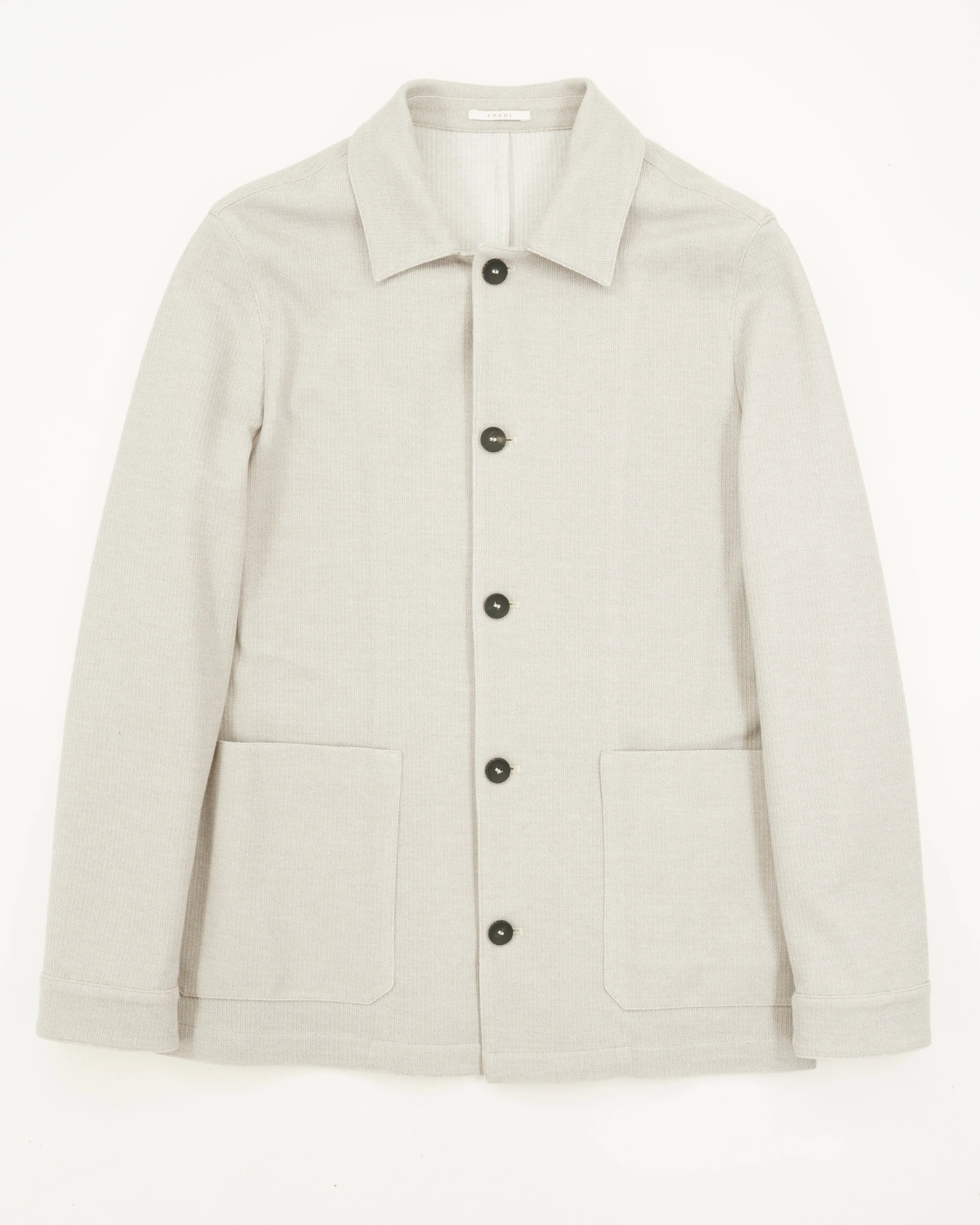Fradi Overshirt Pure Cotton Knit Light Grey