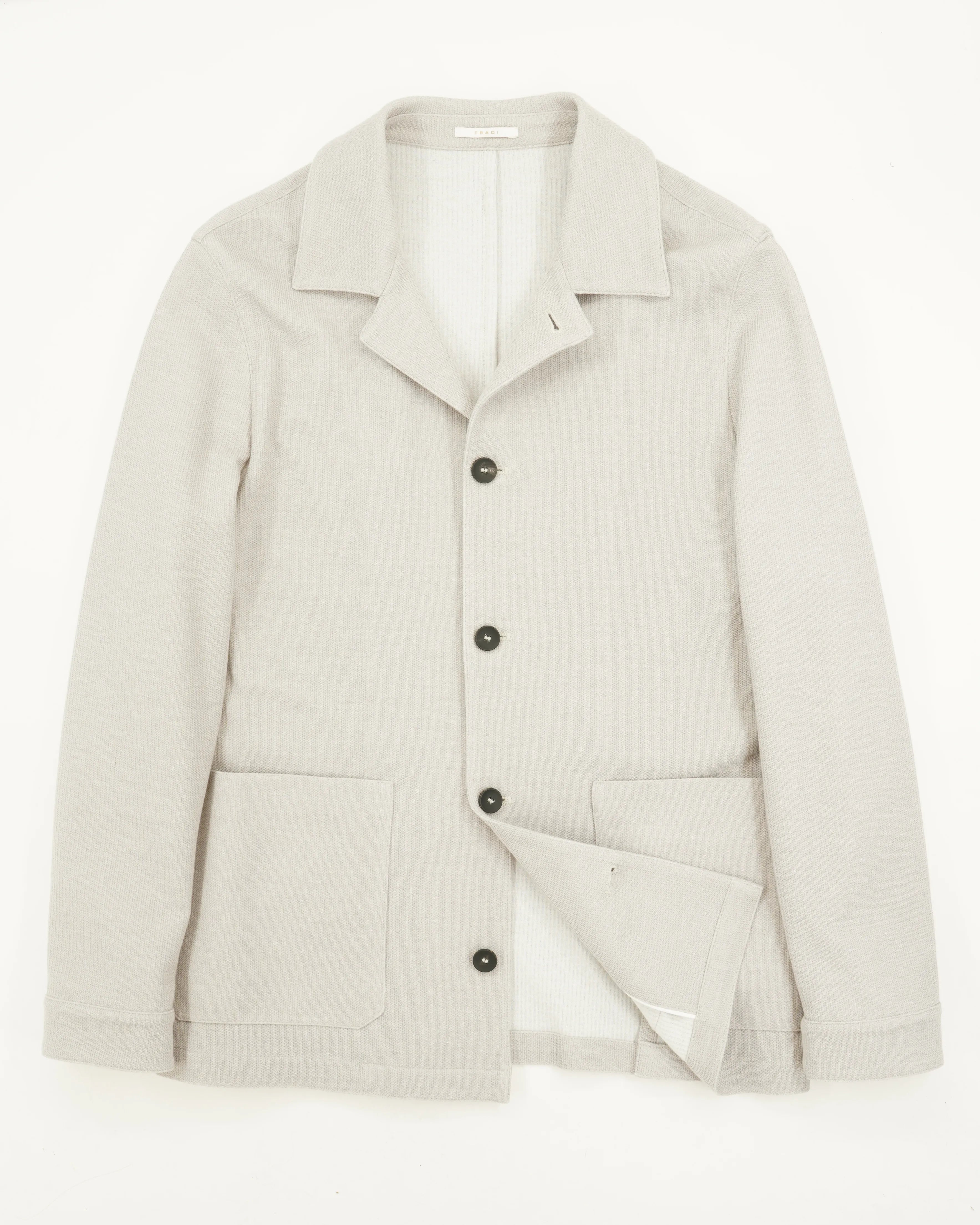 Fradi Overshirt Pure Cotton Knit Light Grey
