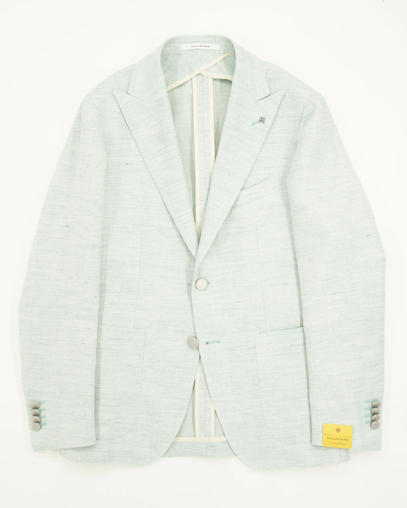 Tagliatore Jacket Linen Cotton Light Green