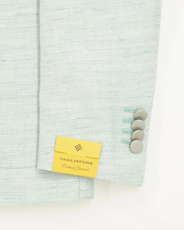 Tagliatore Jacket Linen Cotton Light Green