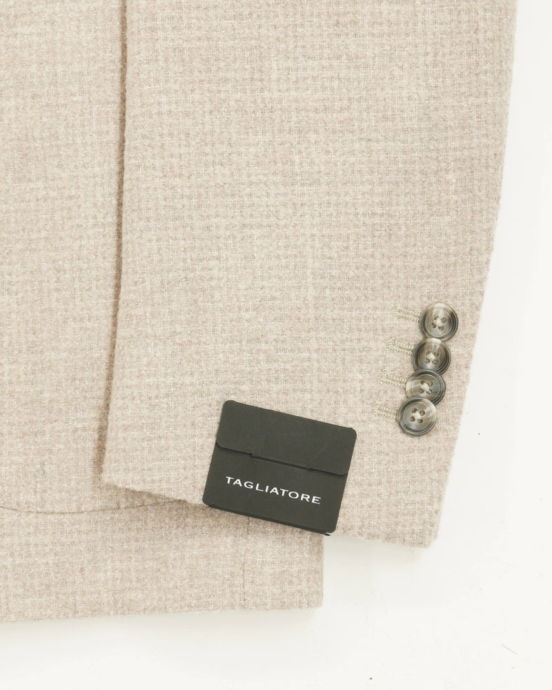 Tagliatore Jacket Wool Silk Light Beige