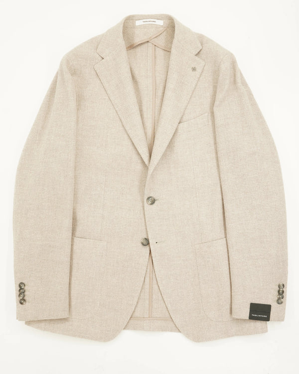 Tagliatore Jacket Wool Silk Light Beige