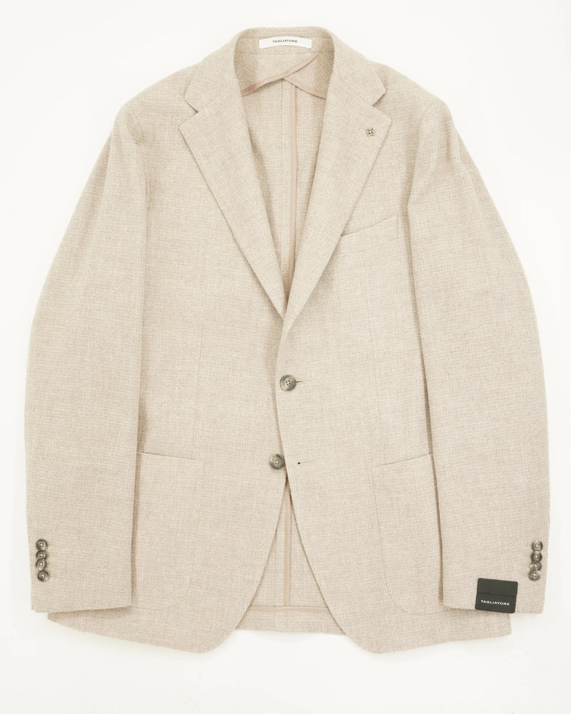 Tagliatore Jacket Wool Silk Light Beige