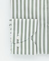Stenströms Shirt 1899 Cotton Silk Stripe Green