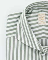 Stenströms Shirt 1899 Cotton Silk Stripe Green