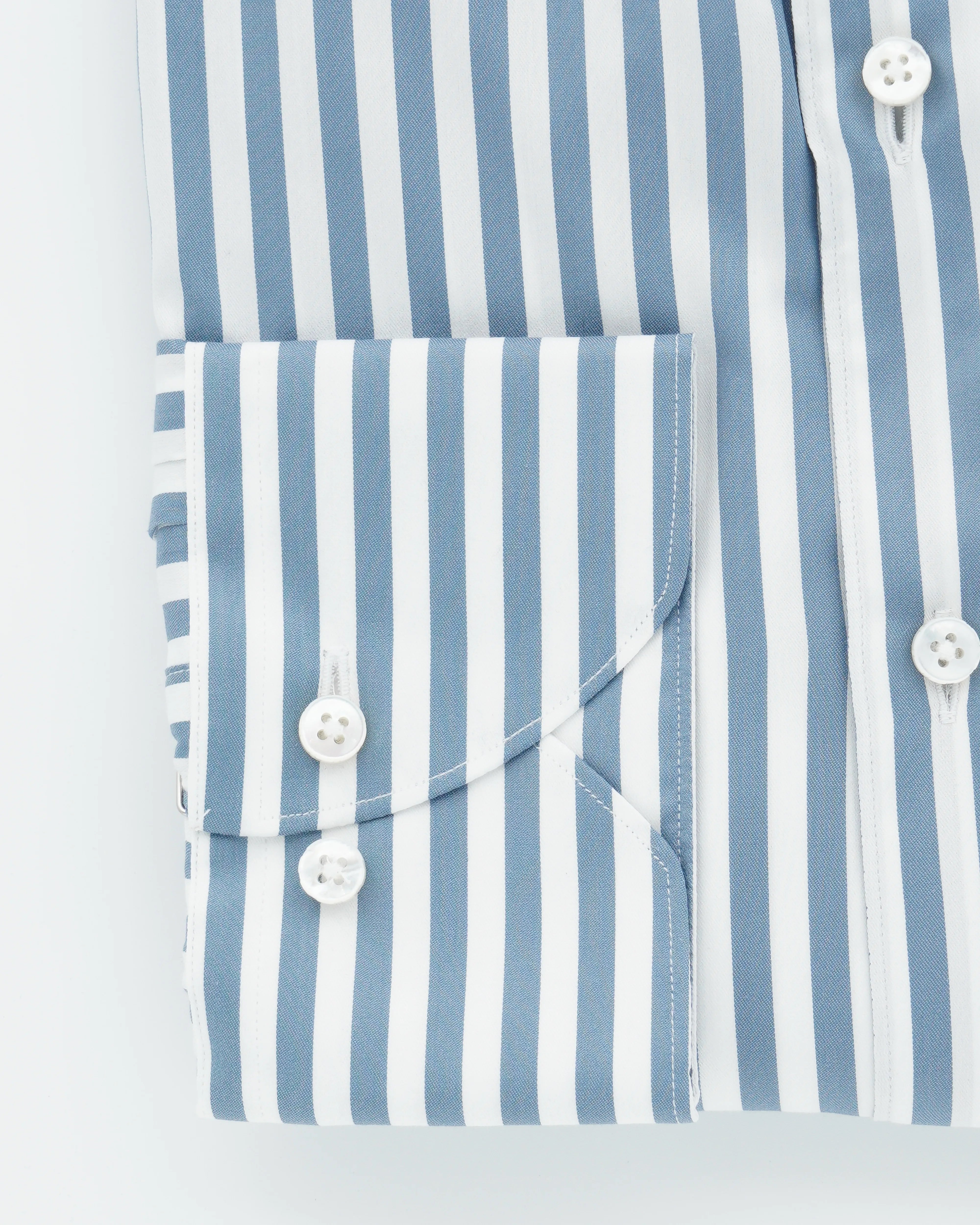 Stenströms Shirt 1899 Cotton Silk Striped Blue