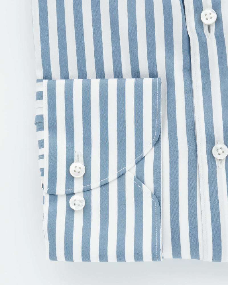 Stenströms Shirt 1899 Cotton Silk Striped Blue