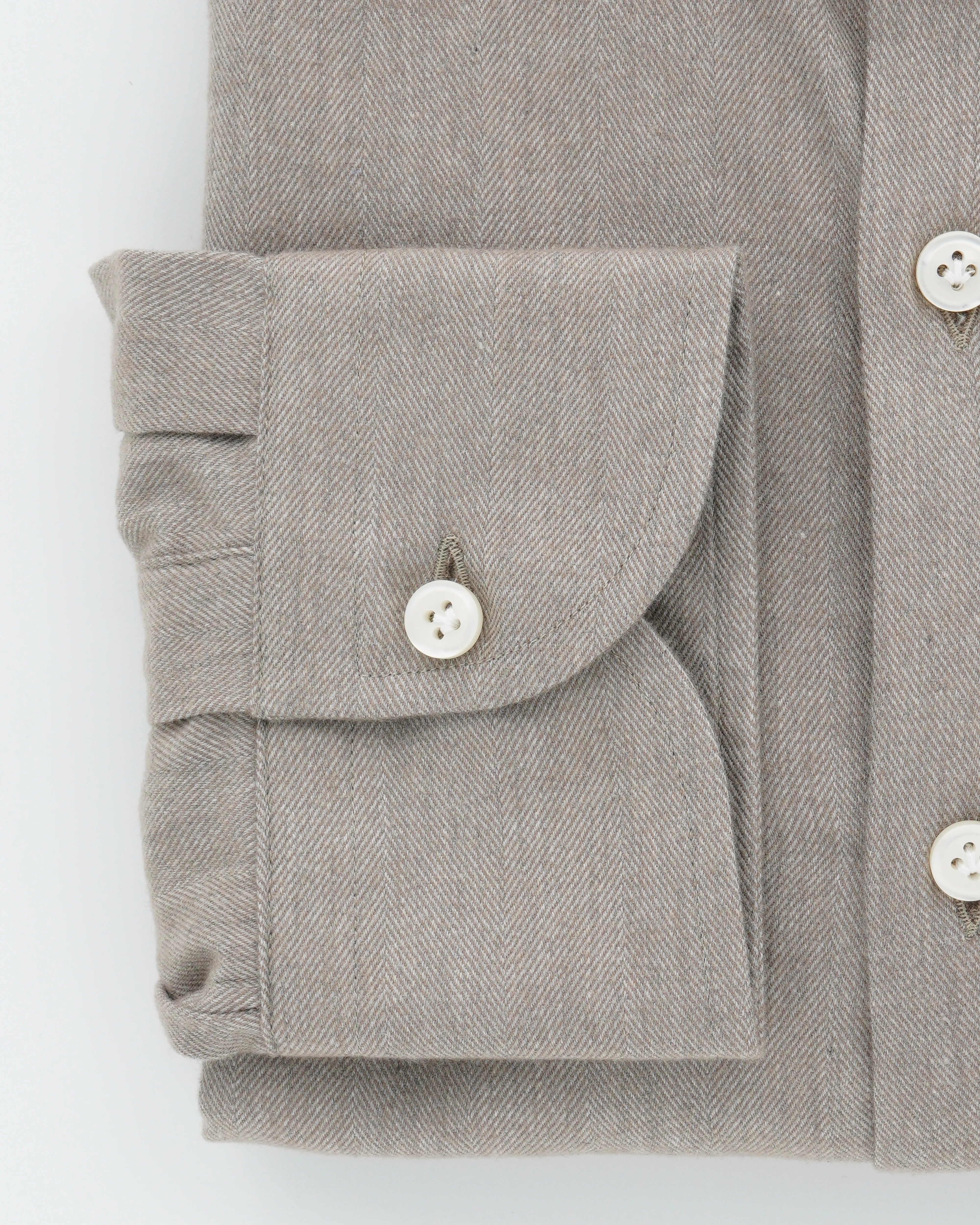 Sonrisa Shirt Cotton Lyocell Chevron Beige