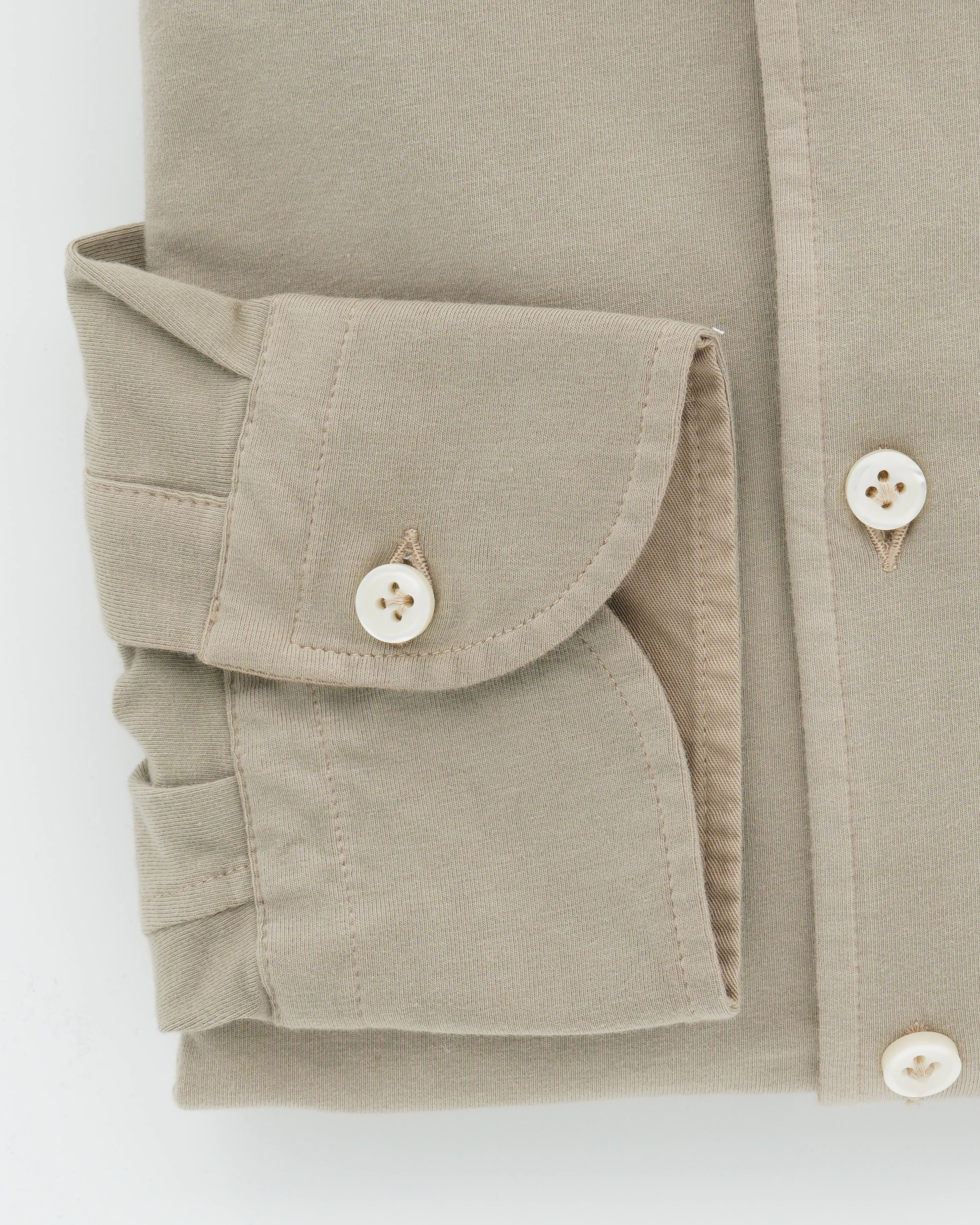 Sonrisa Shirt Washed Cotton Jersey Beige
