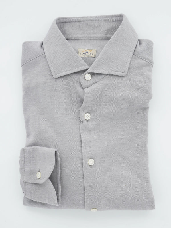 Sonrisa Shirt Lyocell Stretch Jersey Light Grey