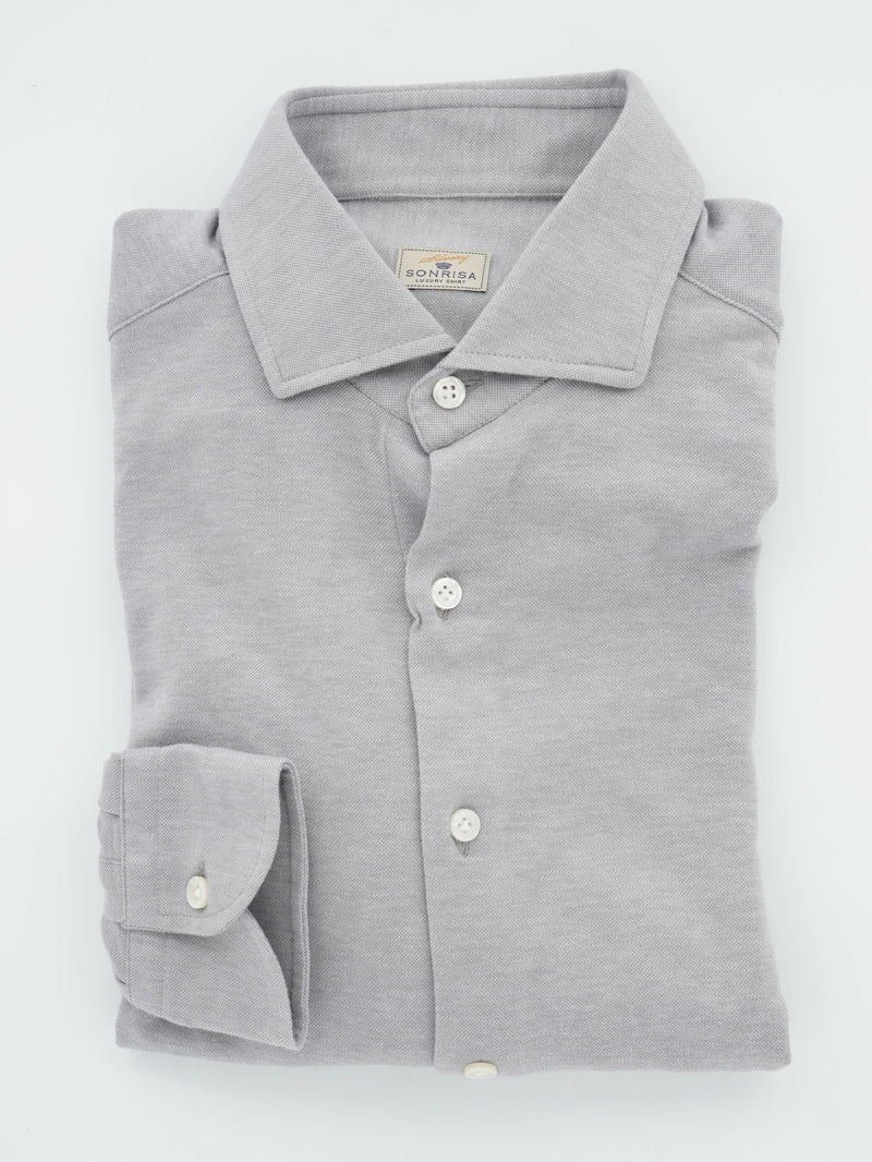 Sonrisa Shirt Lyocell Stretch Jersey Light Grey
