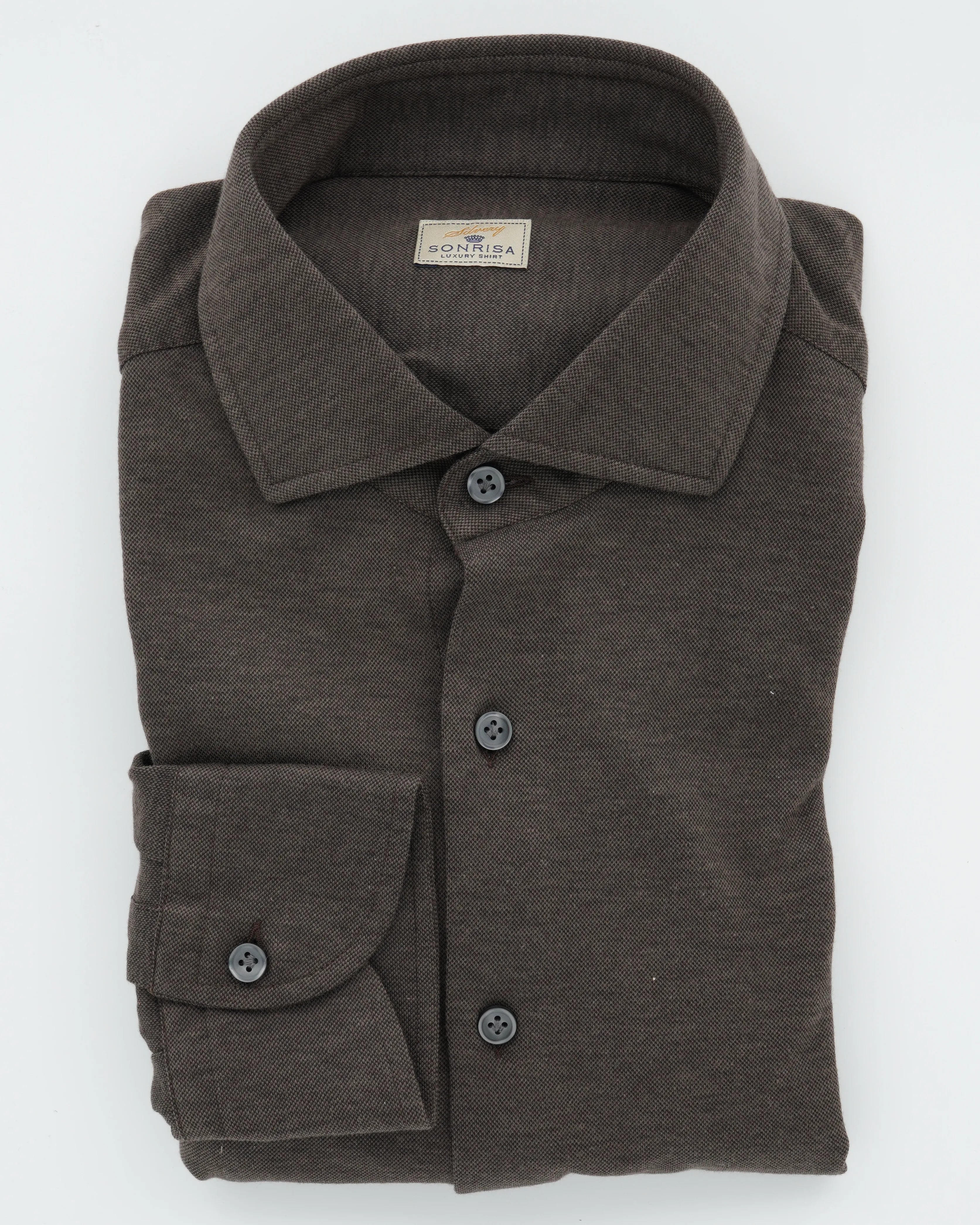 Sonrisa Shirt Lyocell Stretch Jersey Brown