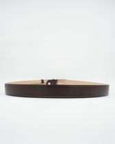 Doucals Belt Adjustable Leather Dark Brown