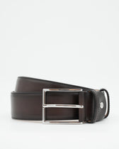 Doucals Belt Adjustable Leather Dark Brown