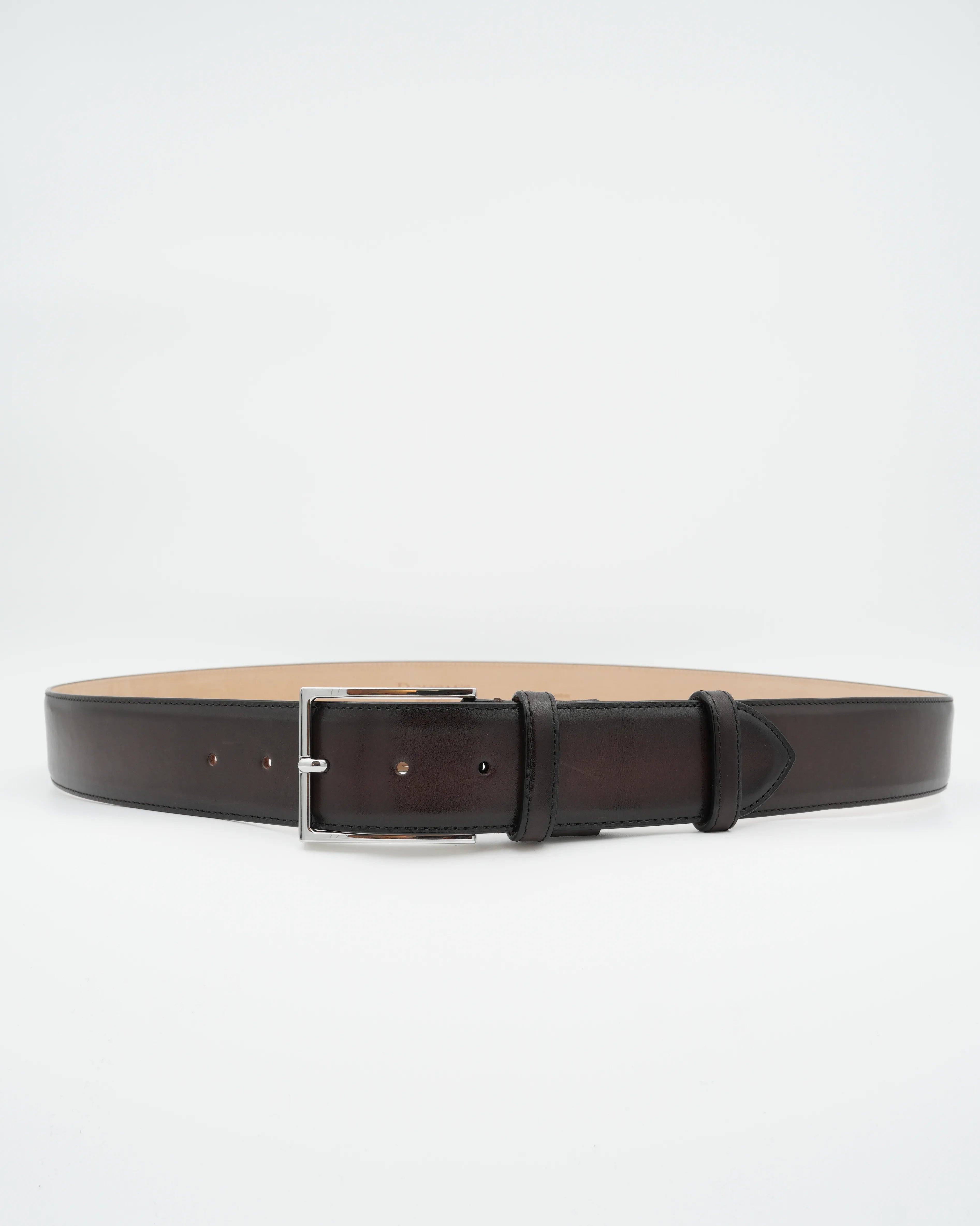 Doucals Belt Adjustable Leather Dark Brown