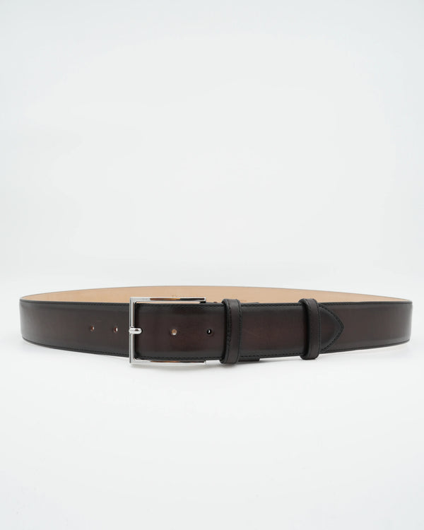 Doucals Belt Adjustable Leather Dark Brown