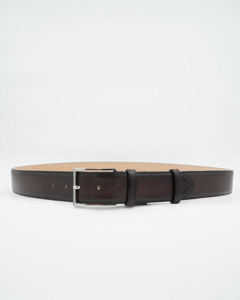 Doucals Belt Adjustable Leather Dark Brown