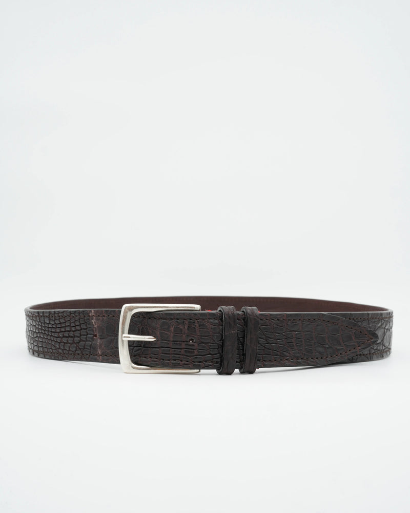 Gavazzeni Belt Crocodile Dark Brown