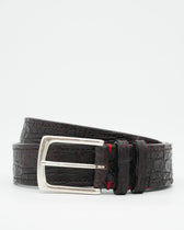 Gavazzeni Belt Crocodile Dark Brown