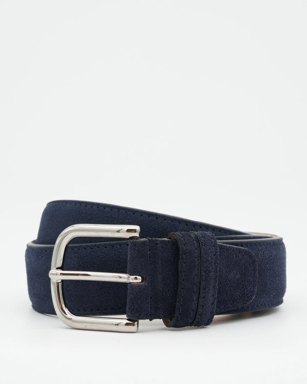 Thomas Belt Adjustable Suede Navy