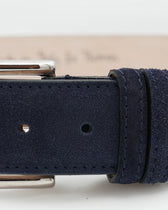 Thomas Belt Adjustable Suede Navy