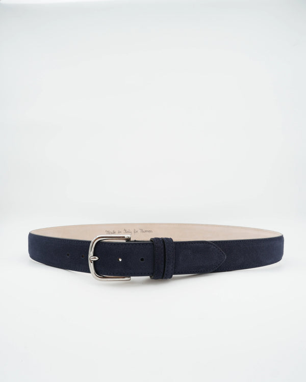 Thomas Belt Adjustable Suede Navy