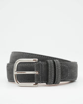 Thomas Belt Adjustable Suede Gray