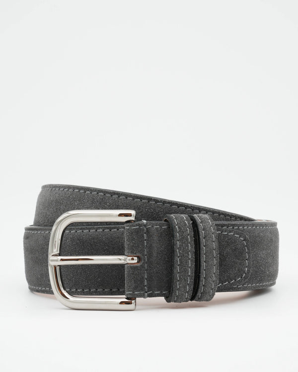 Thomas Belt Adjustable Suede Gray