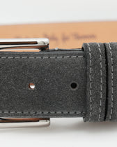 Thomas Belt Adjustable Suede Gray