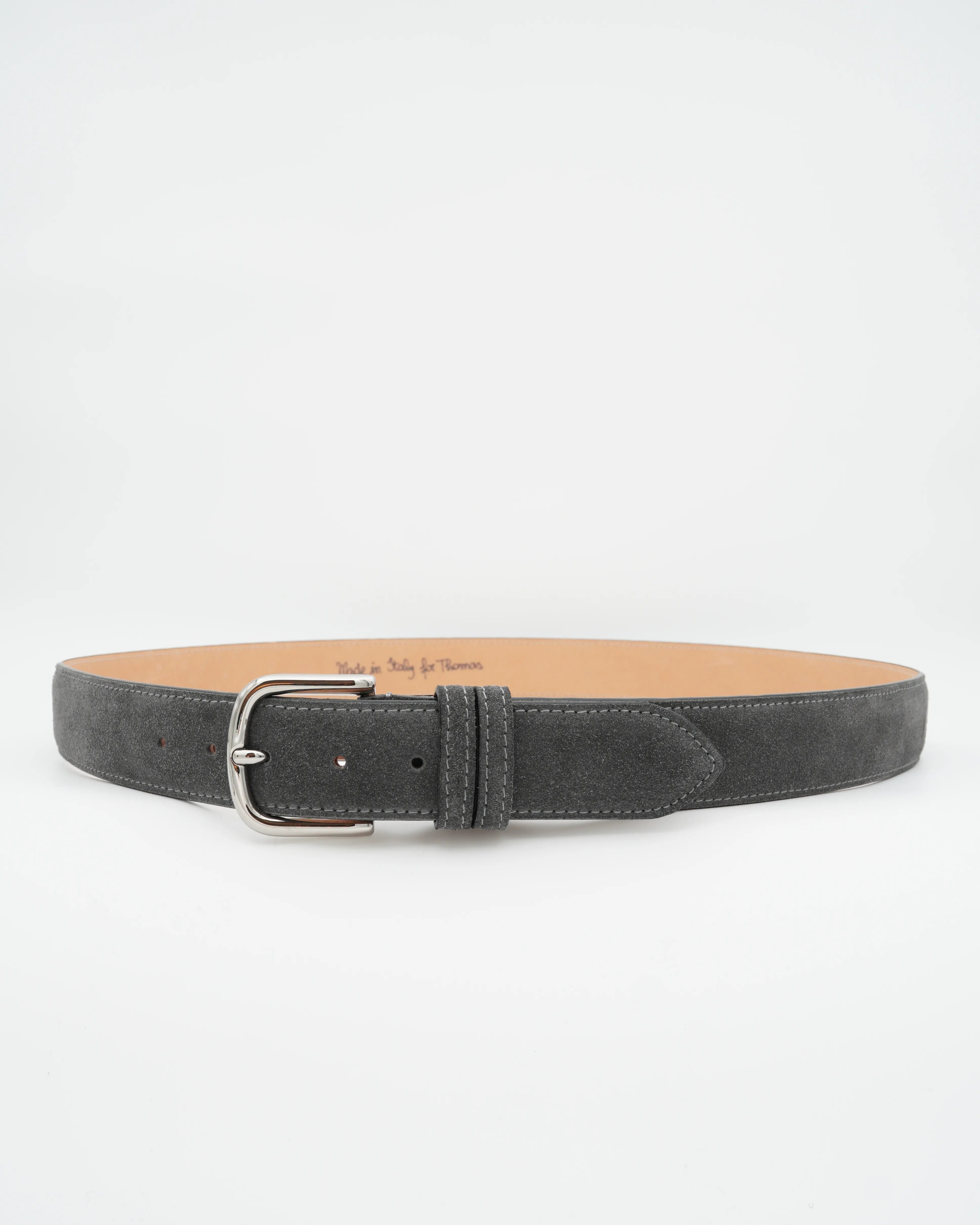 Thomas Belt Adjustable Suede Gray