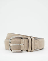 Thomas Belt Adjustable Suede Light Beige