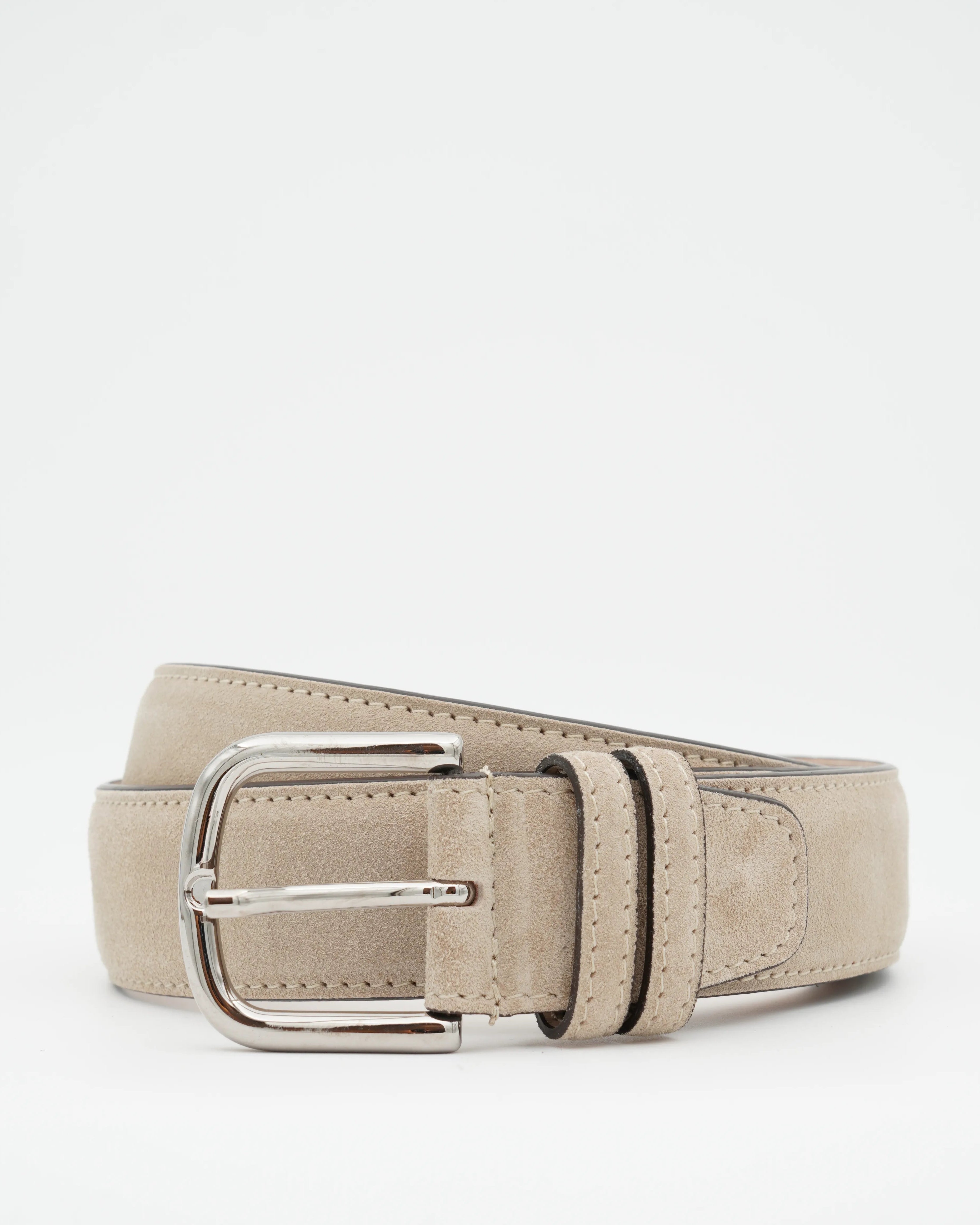 Thomas Belt Adjustable Suede Light Beige