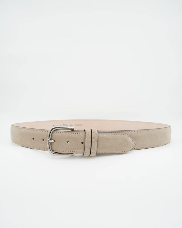 Thomas Belt Adjustable Suede Light Beige