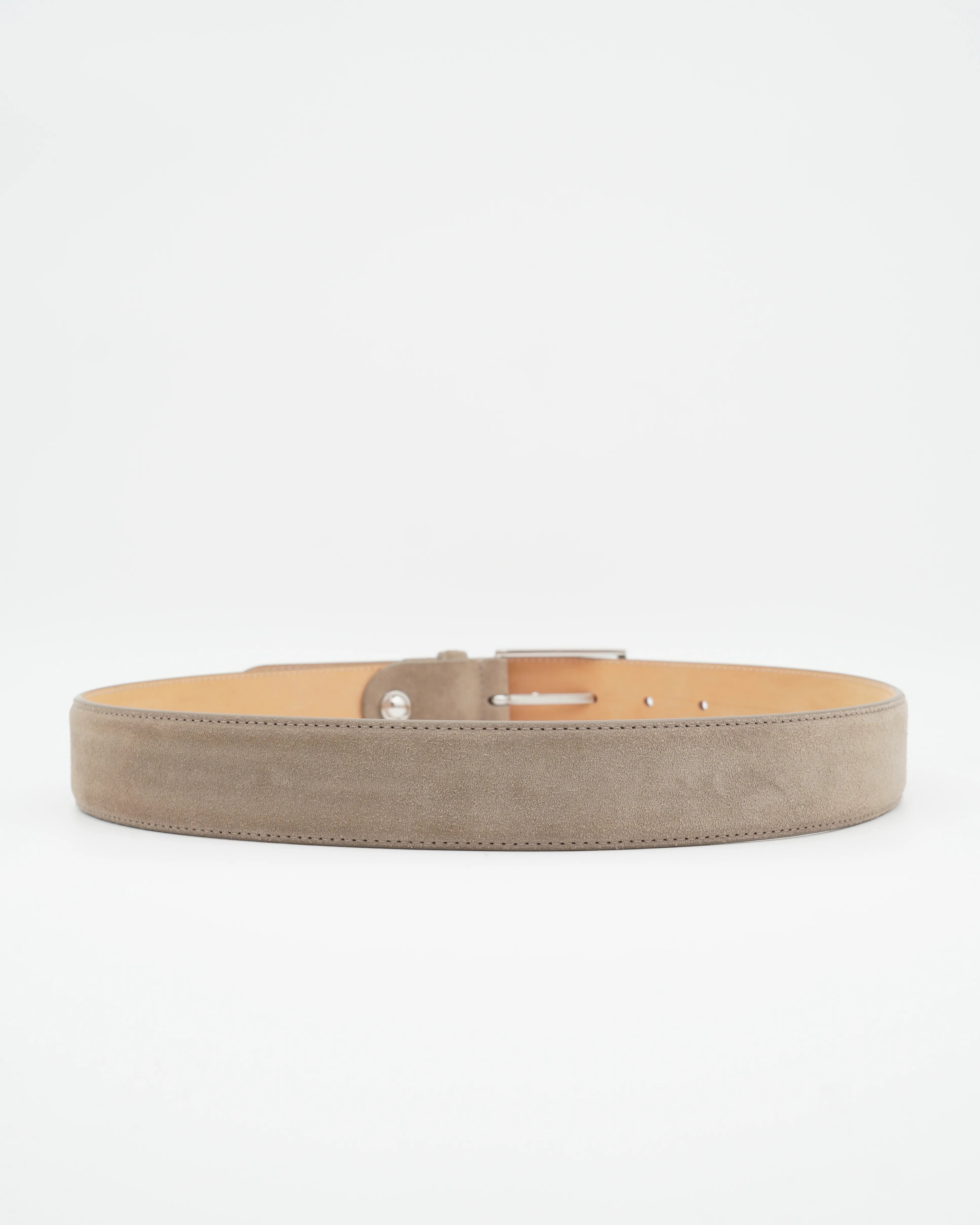 Doucals Belt Adjustable Soft Suede Light Brown